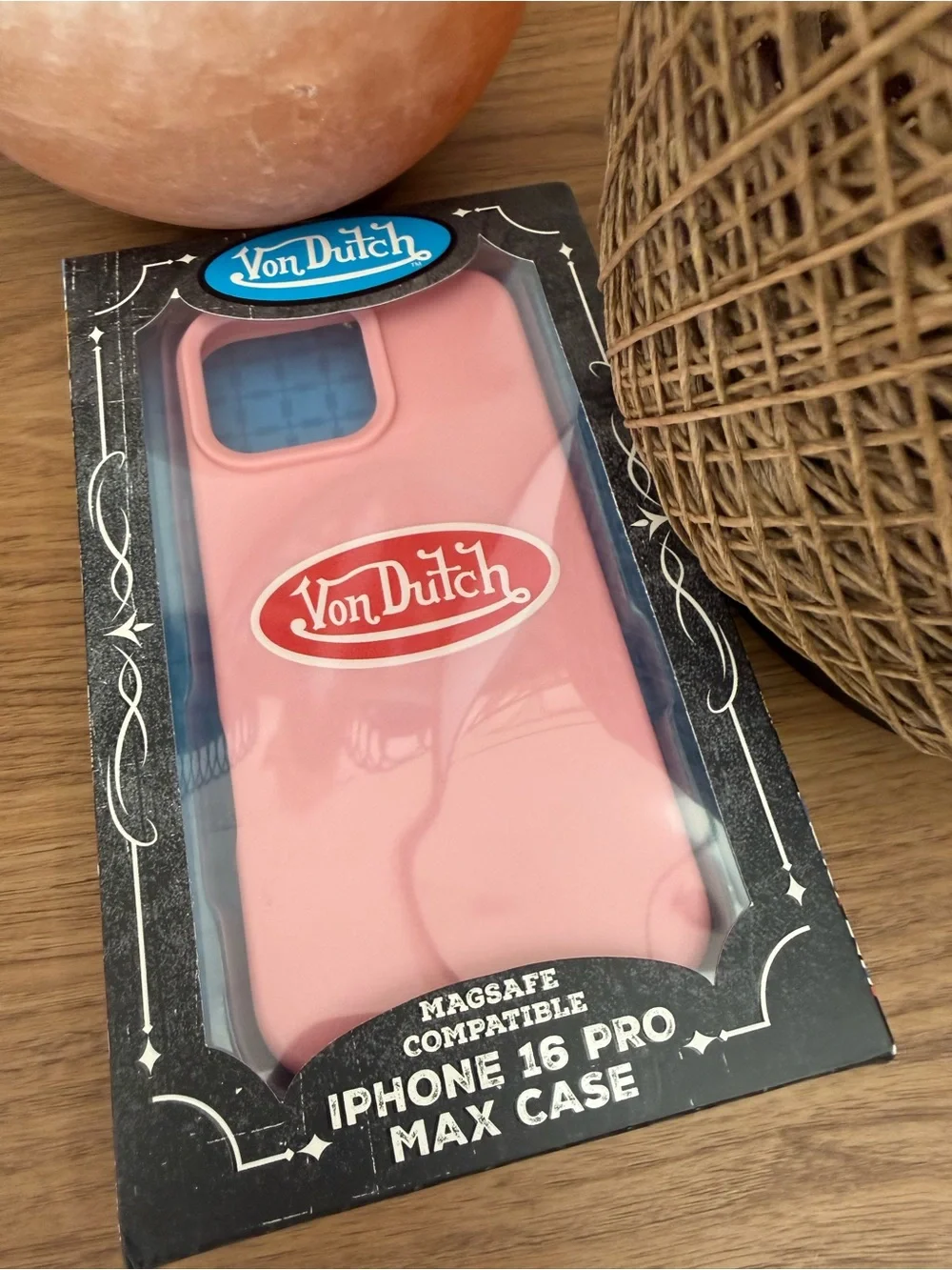Von Dutch Pink iPhone 16 Pro Max MagSafe Case with Logo